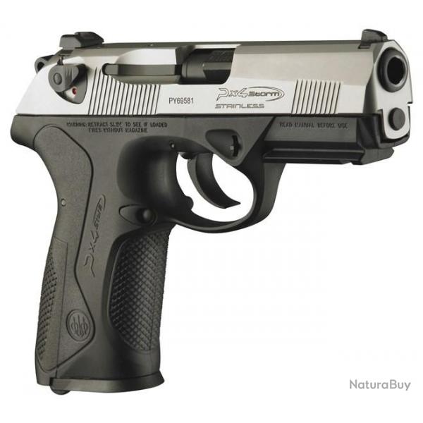 Pistolet Beretta PX4F Storm inox - 9mm para - 17 coups