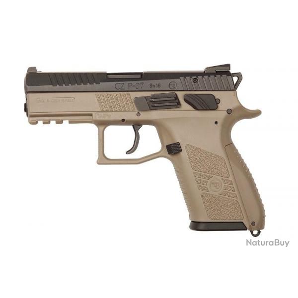 PISTOLET CZ P-07 9X19 DECOKING SECURITE MANUELLE FDE