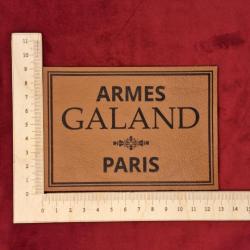 Etiquette en cuir pour coffret "GALAND"