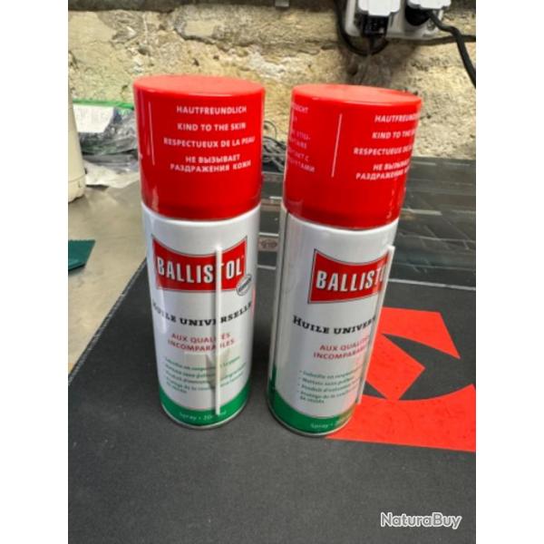 2 bombes aerosol huile universelle ballistol