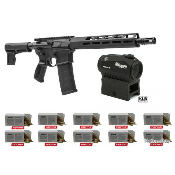 AR15 SIG SAUER M400 TREAD Cal .223 Rem - 11.5'' + ROMEO 5 + 300 Norma .233 55gr