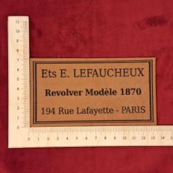 Etiquette en cuir pour coffret "LEFAUCHEUX" double cadre