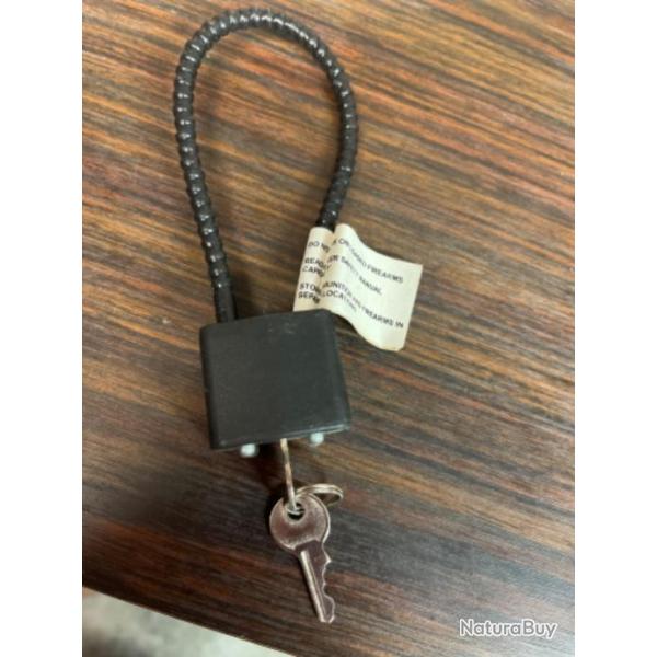 Cadenas de scurit pour carabine levier de sous garde,  verrou , fusil   pompe ou semi auto