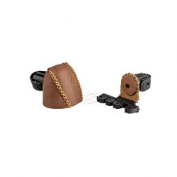 Carquois d'arc traditionnel Buck Trail Deluxe Strap On 4 flèches - Marron