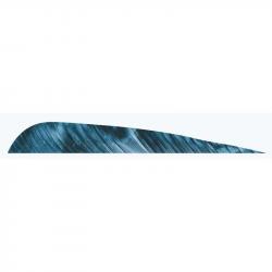 Plume de flèche Naturelle Gateway Parabolique - 4 Pouces / Bleu Camo