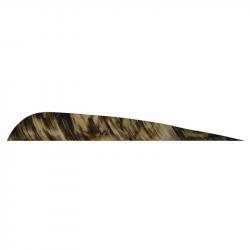 Plume de flèche Naturelle Gateway Parabolique - 4 Pouces / Marron Camo