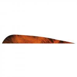 Plume de flèche Naturelle Gateway Parabolique - 4 Pouces / Orange Camo