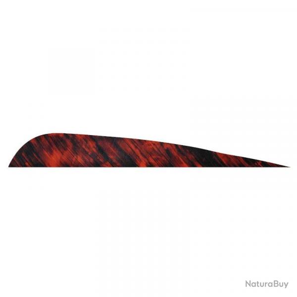Plume de flche Naturelle Gateway Parabolique - 4 Pouces / Rouge Camo