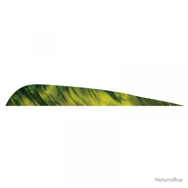 Plume de flche Naturelle Gateway Parabolique - 4 Pouces / Jaune Camo