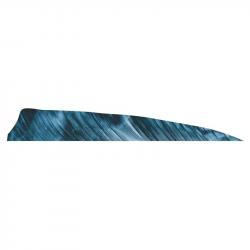 Plume de flèche Naturelle Gateway Shield - 4 Pouces / Bleu Camo