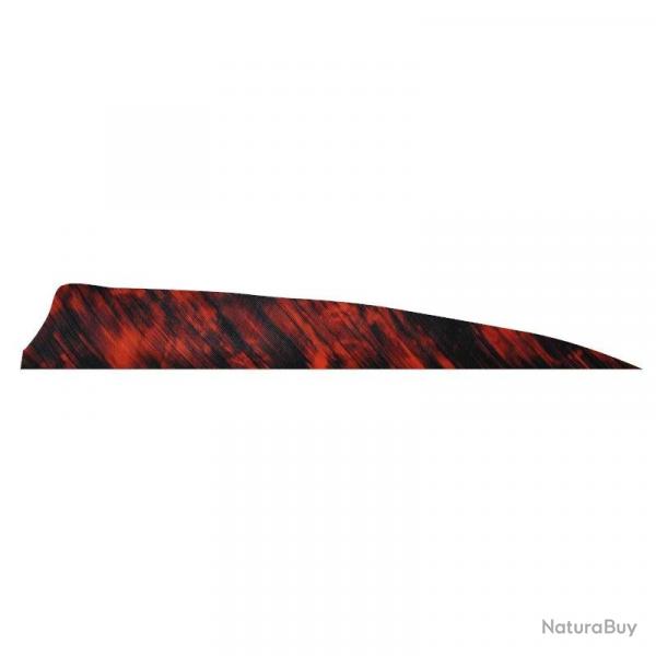 Plume de flche Naturelle Gateway Shield - 4 Pouces / Rouge Camo