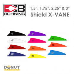 Plume Plastique BOHNING X Vane Shield - 1.5 Pouces / Rose Fluo