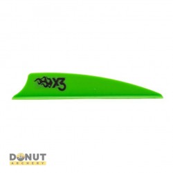 Plume Plastique BOHNING X3 - 2.25 Pouces / Vert Fluo