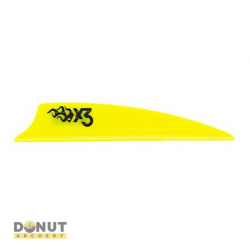 Plume Plastique BOHNING X3 - 2.25 Pouces / Jaune Fluo