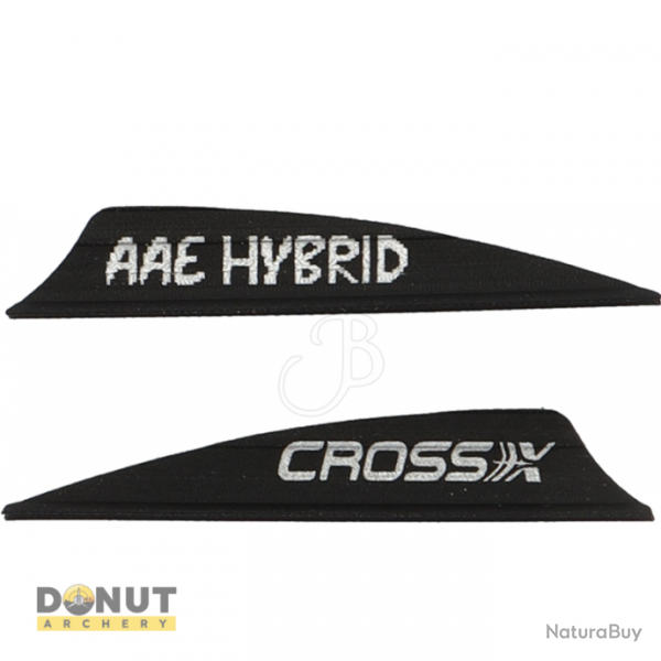 Plume Plastique Cross-X Hybrid (par 50) - 1.85 Pouces / Noir