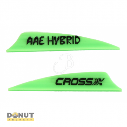 Plume de flèche Plastique Cross-X Hybrid (par 50) - 1.85 Pouces / Vert Fluo