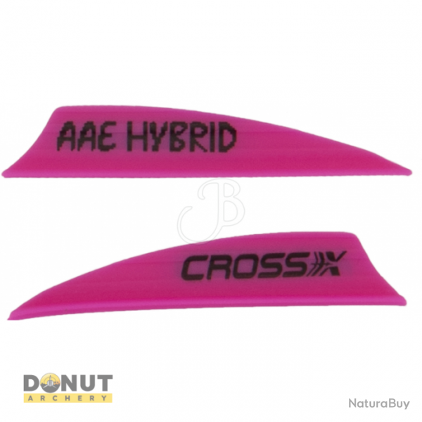 Plume de flche Plastique Cross-X Hybrid (par 50) - 1.85 Pouces / Rose