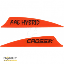 Plume de flèche Plastique Cross-X Hybrid (par 50) - 1.85 Pouces / Orange Fluo