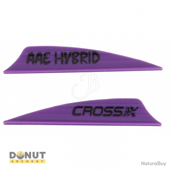 Plume de flche Plastique Cross-X Hybrid (par 50) - 1.85 Pouces / Violet