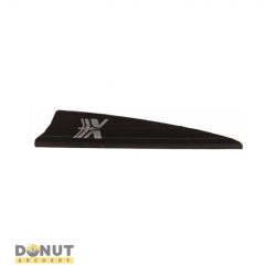 Plume de flèche Plastique CROSS-X Shield Nerve (par 100) - 2.5 Pouces / Noir