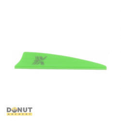 Plume de flèche Plastique CROSS-X Shield Nerve (par 100) - 2.5 Pouces / Vert