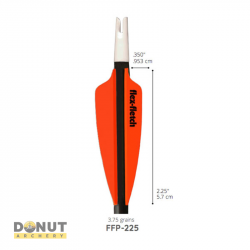 Plume de flèche Plastique Flex-Fletch FFP225 - Jaune fluo