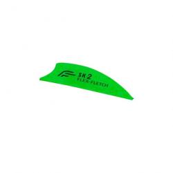 Plume Plastique Flex-Fletch SK2 - Vert Fluo