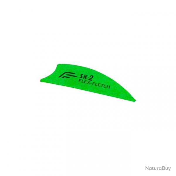 Plume Plastique Flex-Fletch SK2 - Vert Fluo