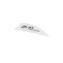 Plume Plastique Flex-Fletch SK2 - Blanc