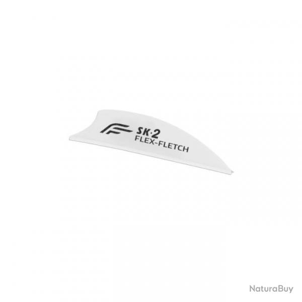 Plume Plastique Flex-Fletch SK2 - Blanc