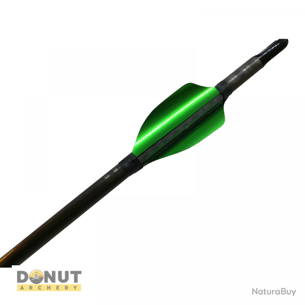 Plumes de flche Xs Wings 40mm - Vert Metallique / Gaucher