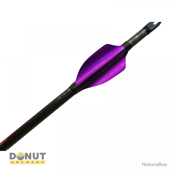 Plumes de flche Xs Wings 40mm - Violet Fonce Metallique / Droitier