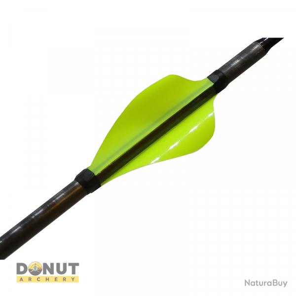 Plumes de flche Xs Wings 50mm High - Vert Fluo / Droitier