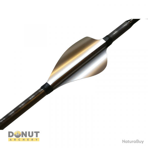 Plumes de flche Xs Wings 50mm High - Argent Metallique / Droitier