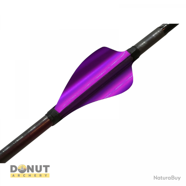 Plumes de flche Xs Wings 50mm High - Violet Fonce Metallique / Droitier