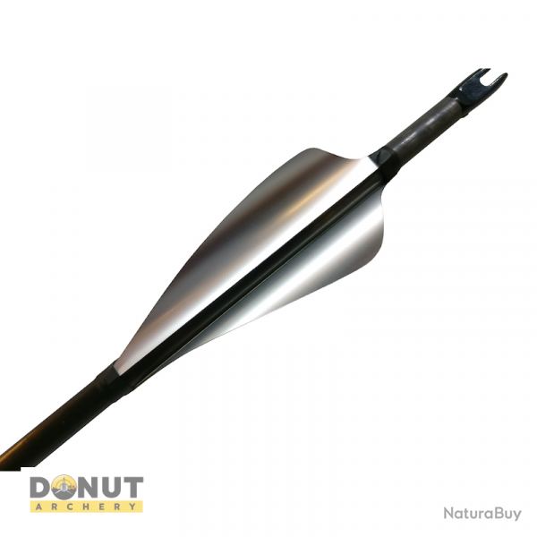 Plumes de flche Xs Wings 60mm High - Argent Metallique / Gaucher