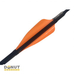 Plumes Xs Wings 70mm - Orange Fluo / Droitier