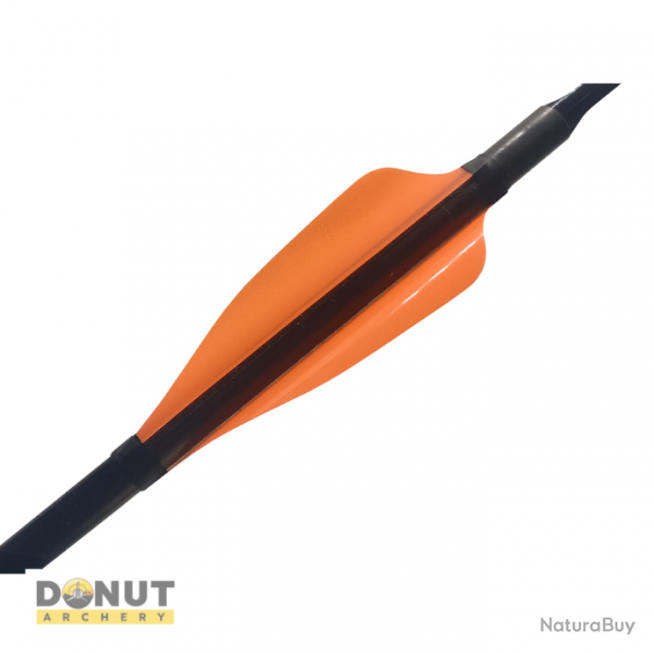 Plumes Xs Wings 70mm - Orange Fluo / Droitier