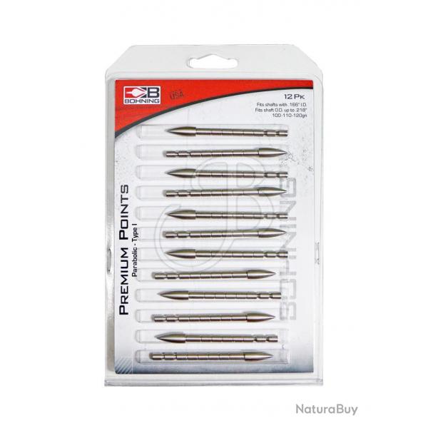 Pointe de flche Bohning .166 (par 12) - Type 1 / 100-120 grains