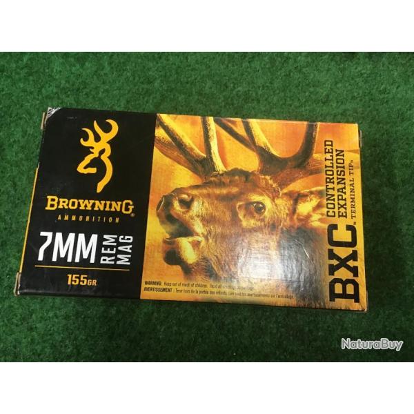 Browning BXC 7mm rem mag 155GR x2 boites