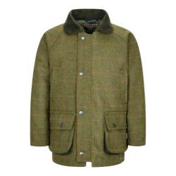 Manteau enfant en tweed - Vert foncé 4/5 ans