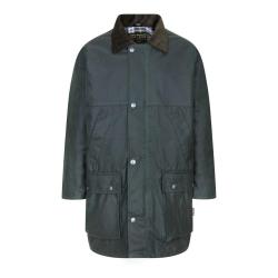 Manteau Enfant Huilé Vert Forêt - Imperméable & Doublé 5/6 ans