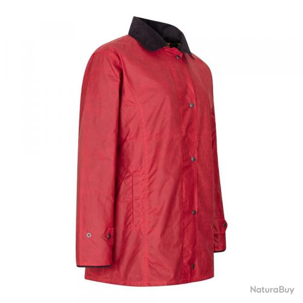 Manteau huil femme Rouge Touche de couleur et protection