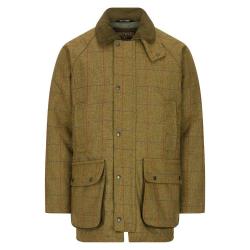 Manteau en tweed homme - Green forest 100 % laine - imperméable, col détachable S