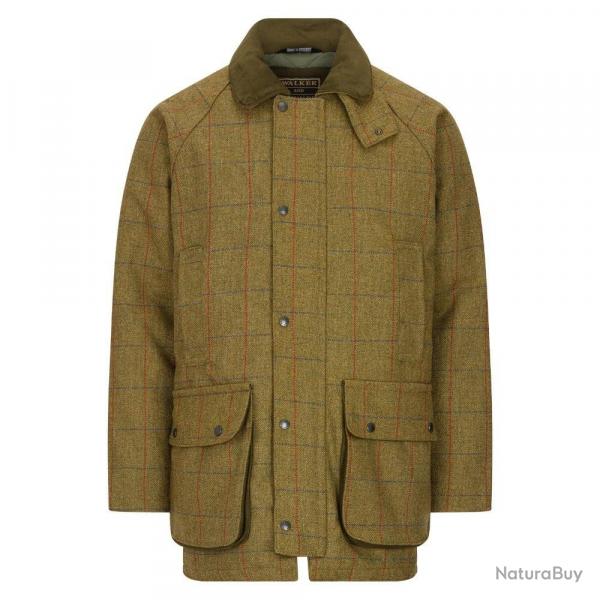 Manteau en tweed homme - Green forest 100% laine - impermable, col dtachable S