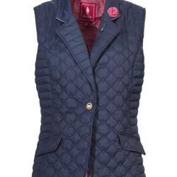 Gilet matelassé femme bleu marine