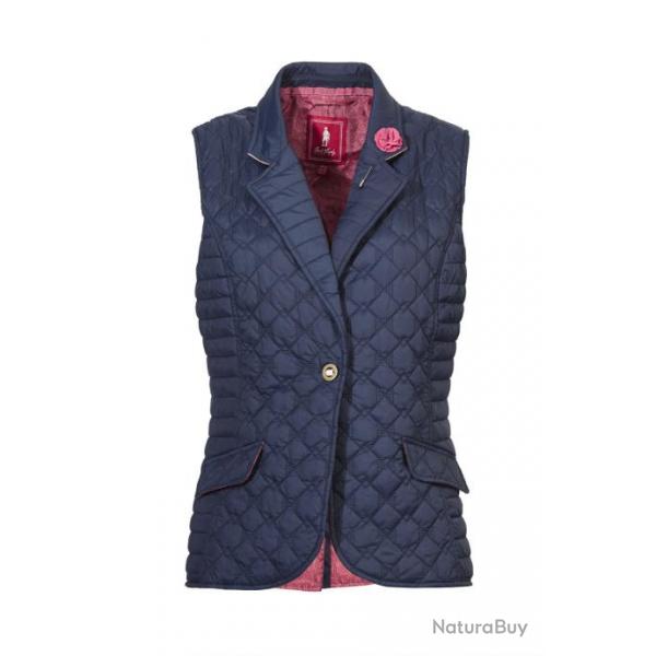 Gilet matelass femme bleu marine