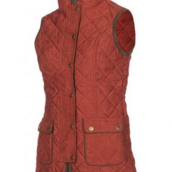 Gilet matelassé femme Rouge brique