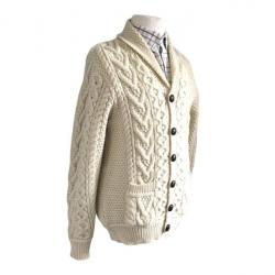 Gilet blanc enfant 100% pure laine 9/10 ans