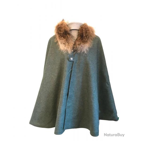 Cape Mahault - Tweed vert loden lgance fminine aprs-chasse U